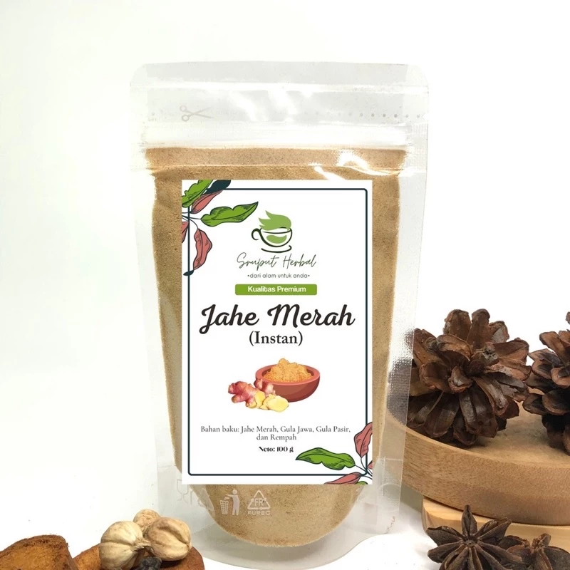 

500gr Jahe Merah Instan Minuman Jahe Rempah 100% Premium Berkualitas Sruput Herbal