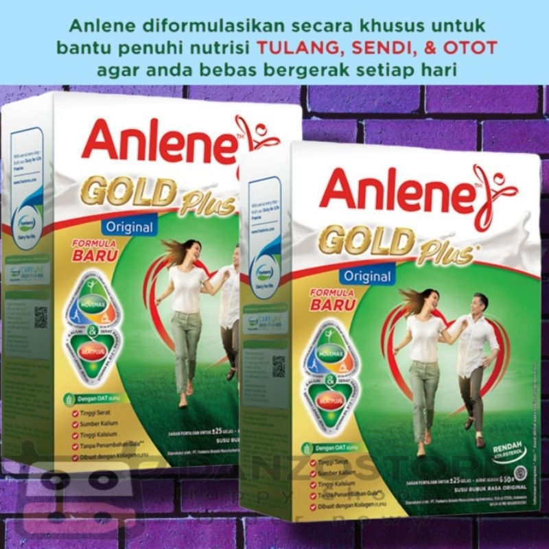 

ANLENE GOLD 5X SUSU KALSIUM UKURAN 600G RASA ORIGINAL / COKLAT / VANILA