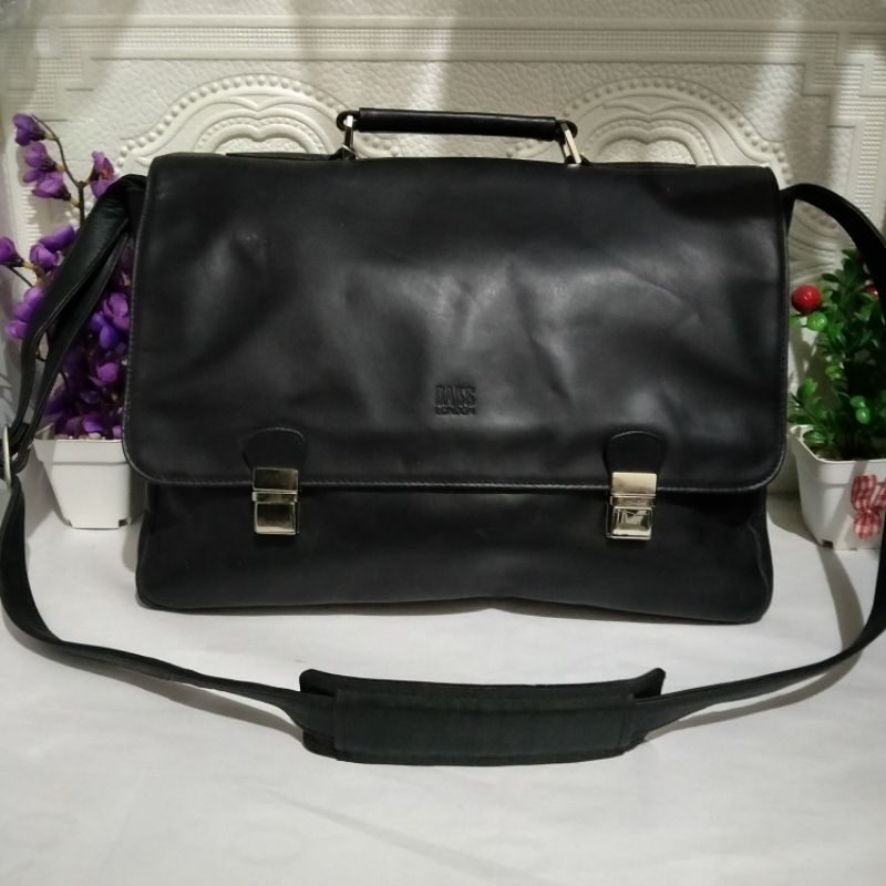 Tas DAKS LONDON vintage kulit asli tas kerja pria