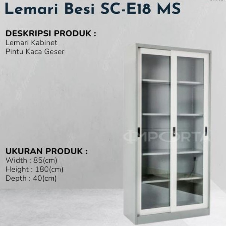 Lemari Arsip IMPORTA Filling Cabinet Kantor Rumah Swing Sliding Door metal besi Steel Kabinet pintu 