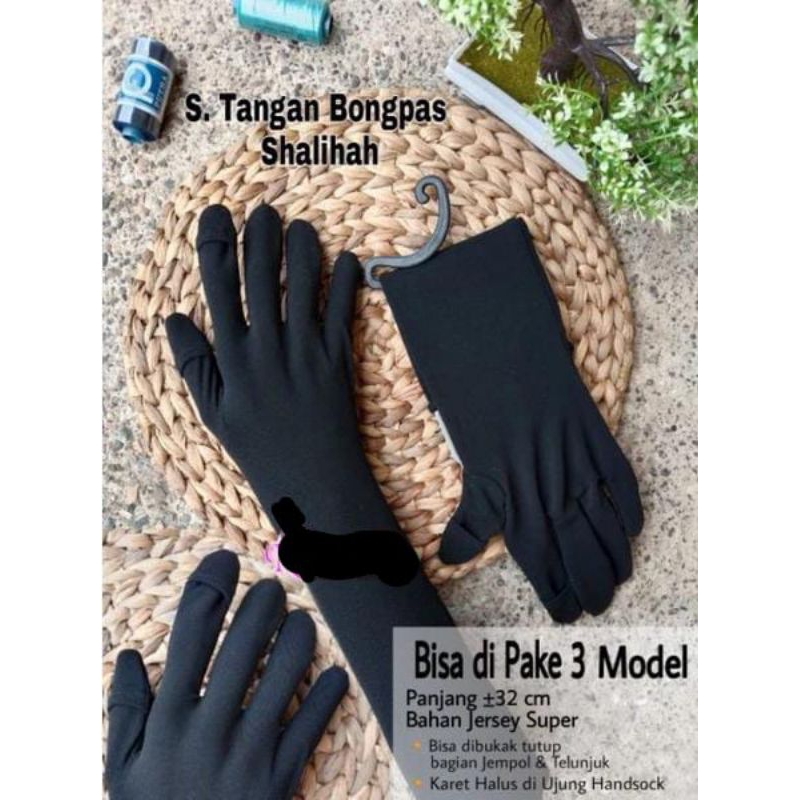 sarung tangan muslimah bongpas muslimah touch jempol telunjuk