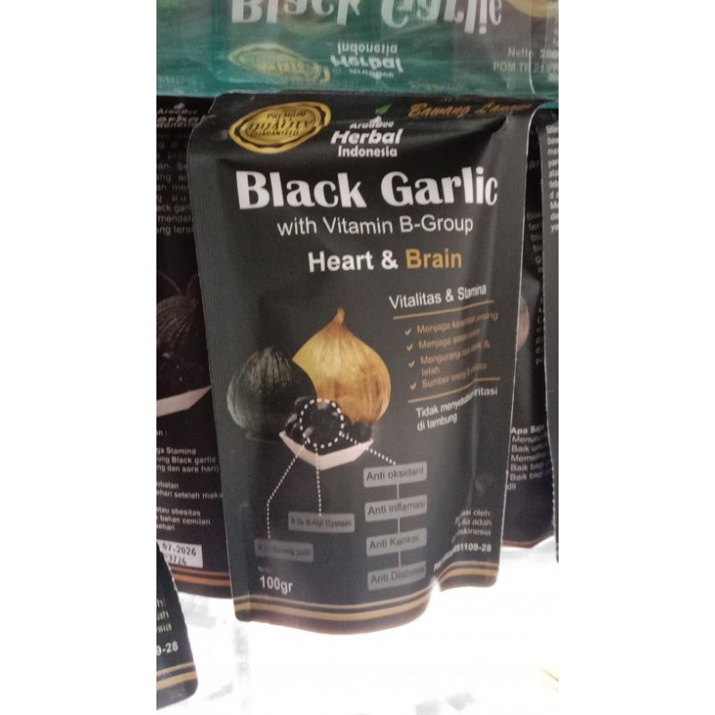 

bawang lanang siung tunggal oven(black garlic) ARAABEE isi 100gr