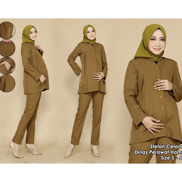 KODE B99B Blazer baju kerja kantor seragam dinas Pemda baju khaki seragam Pemda hamil baju hamil baj