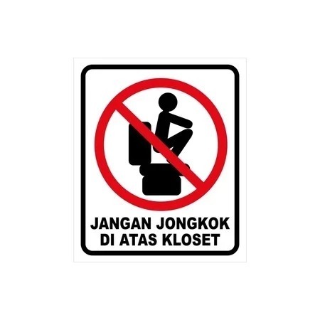 

Stiker Vinyl SIGN HIMBAUAN JANGAN JONGKOK DI ATAS KLOSET 15 x 20 CM