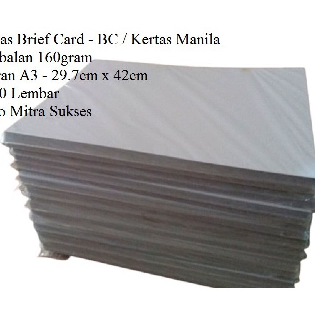 

Khusus 5 Lembar Kes Brief Card BC Kes Manila 16gram A3