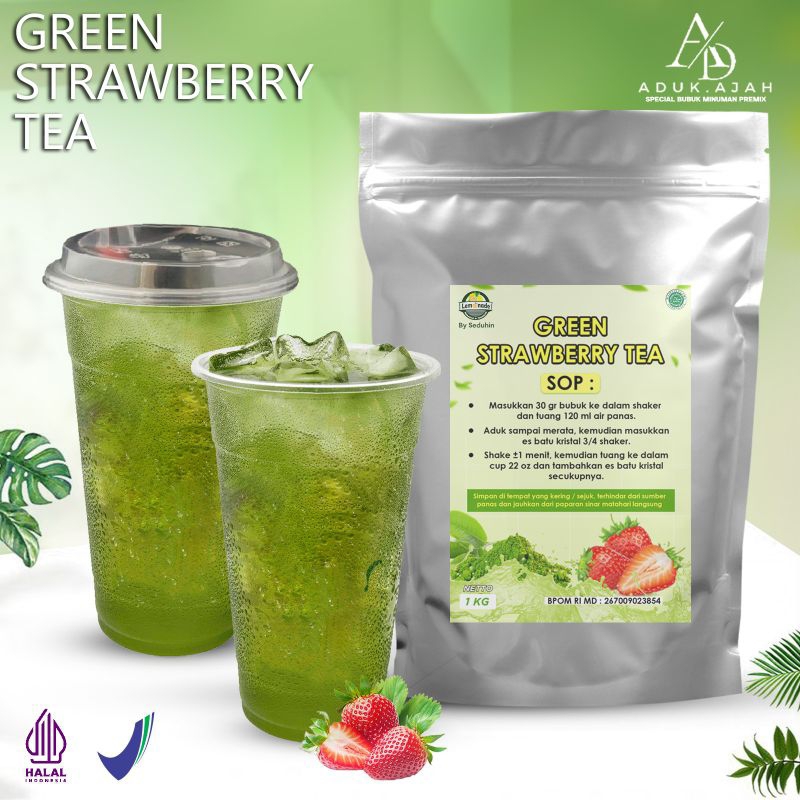 

GREEN STRAWBERRY TEA 1 KG / BUBUK MINUMAN PREMIUN PREMIX