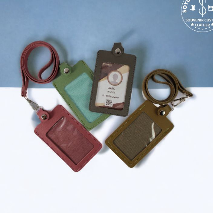 

DISCOUNT TODAY id card holder lanyard kulit simpel