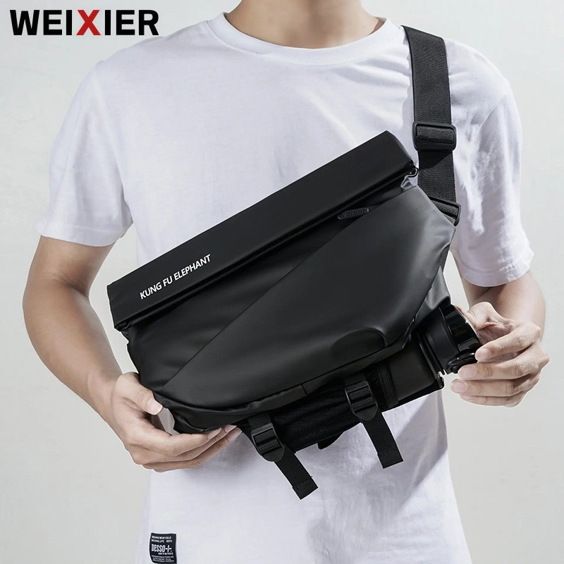 WX 2021 Tas Selempang Pria Buckle Magnetic Waist Bag Anti Air Waterproof
