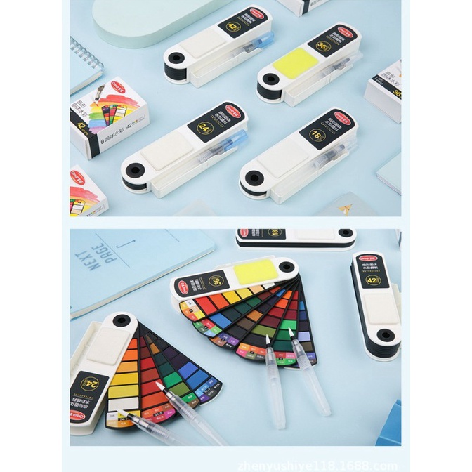 

KODE W1C LOGU Cat Air Padat Graps Portable Travel Set Solid Watercolor Paint