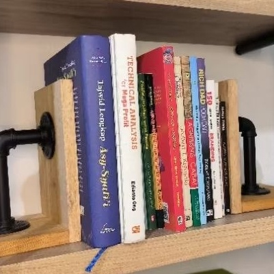 

Terbaik penyangga buku industrial wooden book holder bookends