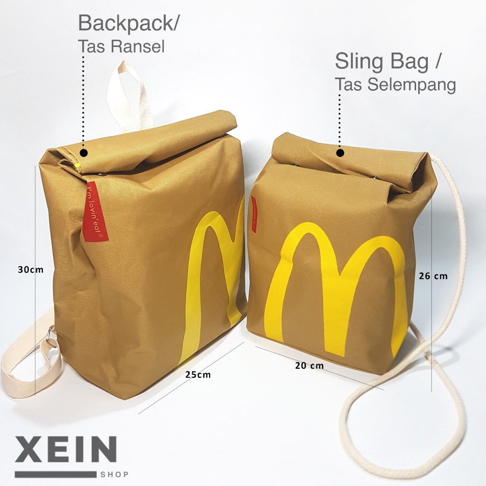 Get Voucher  Tas mcdonalds Ransel Selempang Slingbag Unisex  Mcd Starbuck Kfc Ransel Korea Style Bac