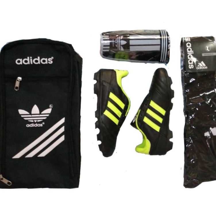 Promo Murah  Paket Komplit Sepatu Bola Anak Adidas Kulit Terlaris Bisa COD Size 2829331323334353637