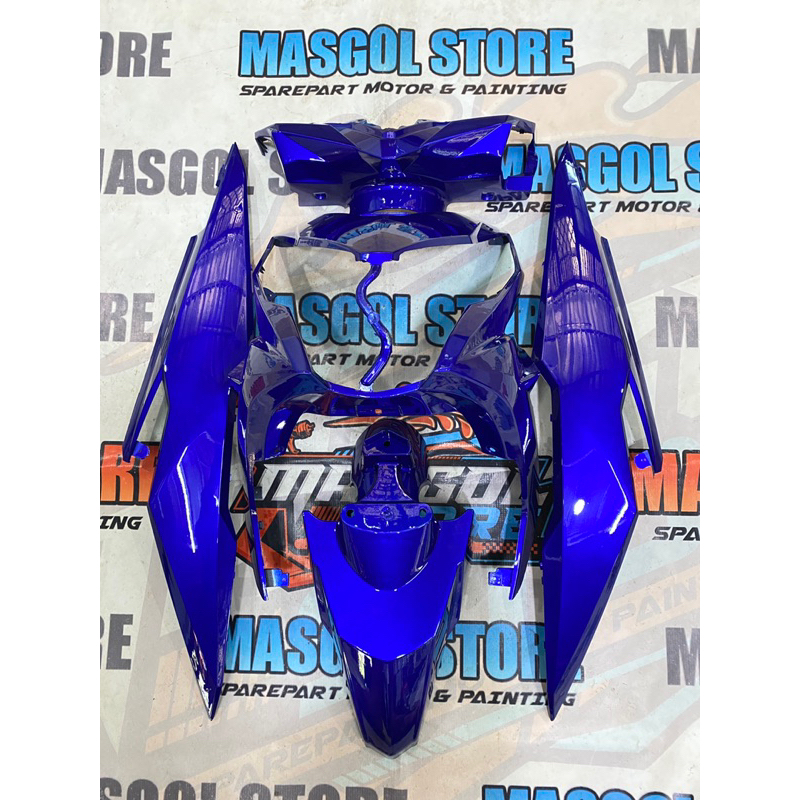 Cover Full body halus Honda Beat Eco 2017-2019 Beat digital Biru candy