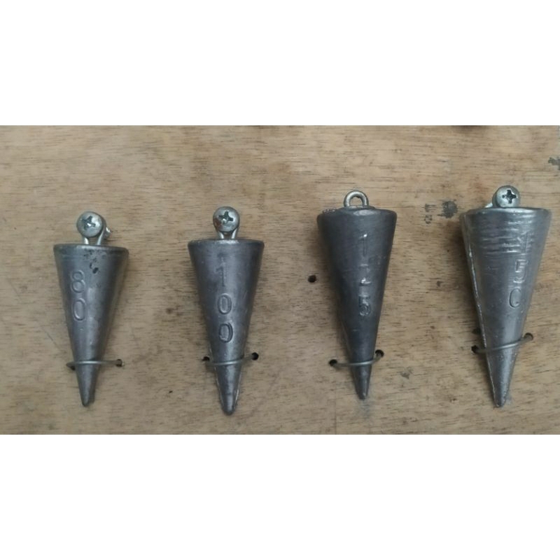 timah pancing kerucut