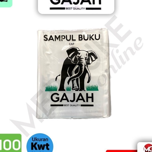 

Price Sampul Buku Plastik Cap GAJAH Qwarto 1s 1 Pack isi 1 Lembar