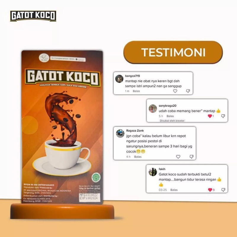 

Kopi Gatot Koco ( 1 Box @ 5 Sachet ) By dr. Richard Lee - Kopi Gatot Koco (Privasi Aman)