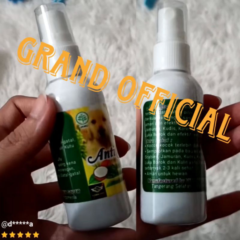 Obat Jamur Spray Semprot Kucing, Kelinci dan Anjing Obat Scabies, Jamur, Ringworm, Demodex, Impetigo