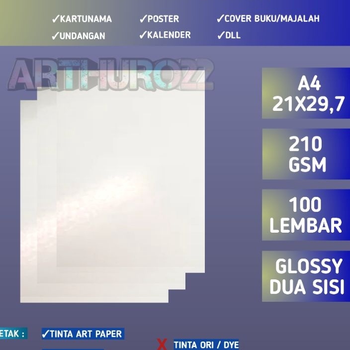 

Terbatas Kes art carton paper 21 gsm A4 isi 1 lembar