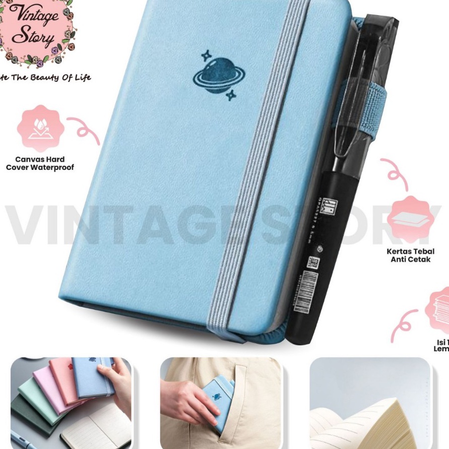 

FG2 Notebook M Buku Tulis Catatan Canvas Hard Cover Wateroof 1 Lembar