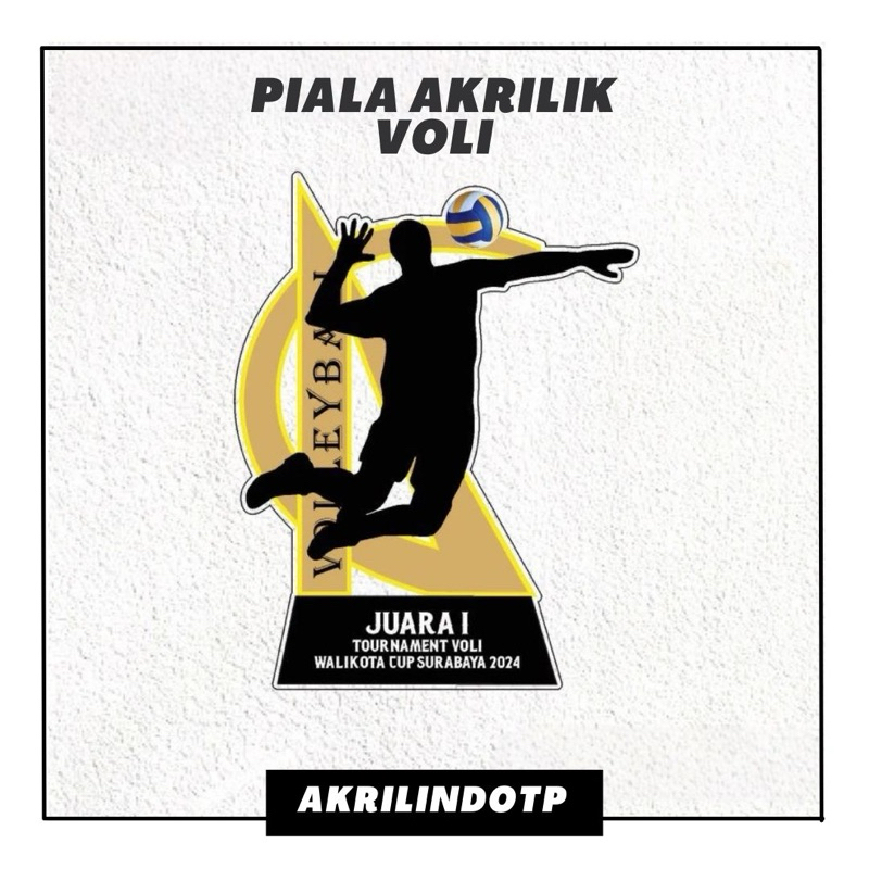 Piala Voli Akrilik Custom Free Design