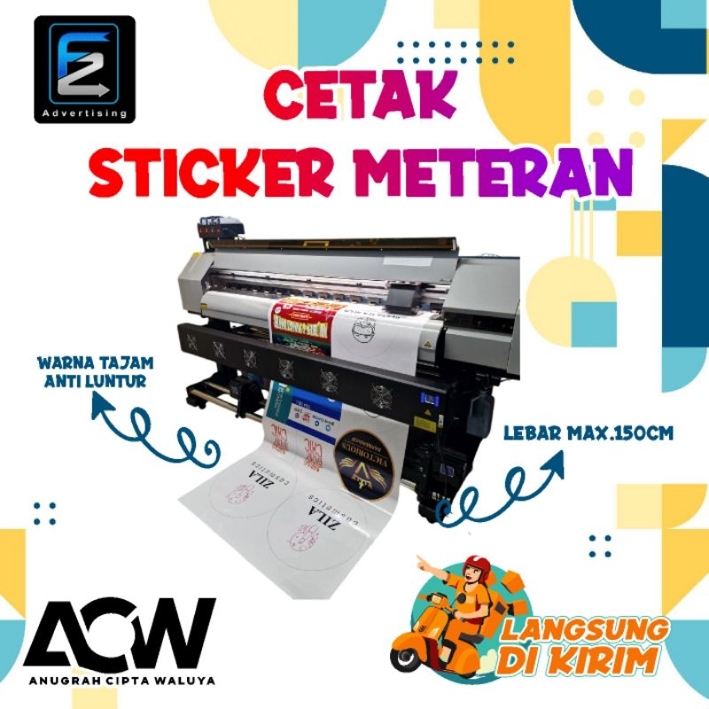 

CETAK STIKER VINYL METERAN MURAH |SATU HARI JADI - WATERPROOF [HASIL CETAK TAJAM]