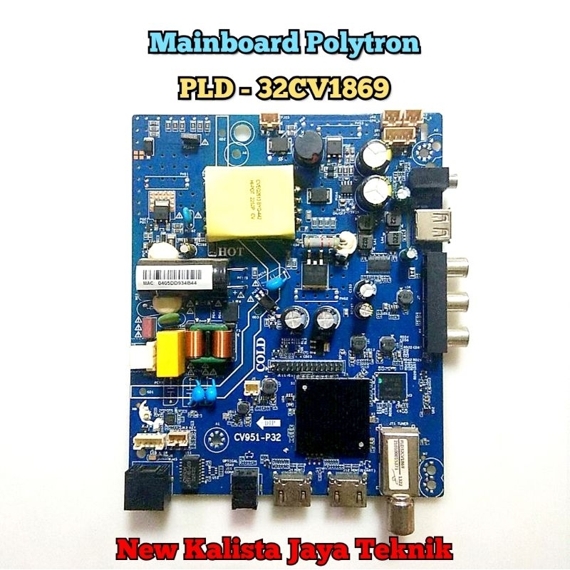 MAINBOARD TV POLYTRON 32CV1869 ORIGINAL CV951-P32 MB POLYTRON 32CV1869 MOTHERBOARD TV PLD32CV1869 MB