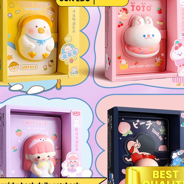 

HJ6 Buku squishy book daily notebook Agenda buku catatan cute diary
