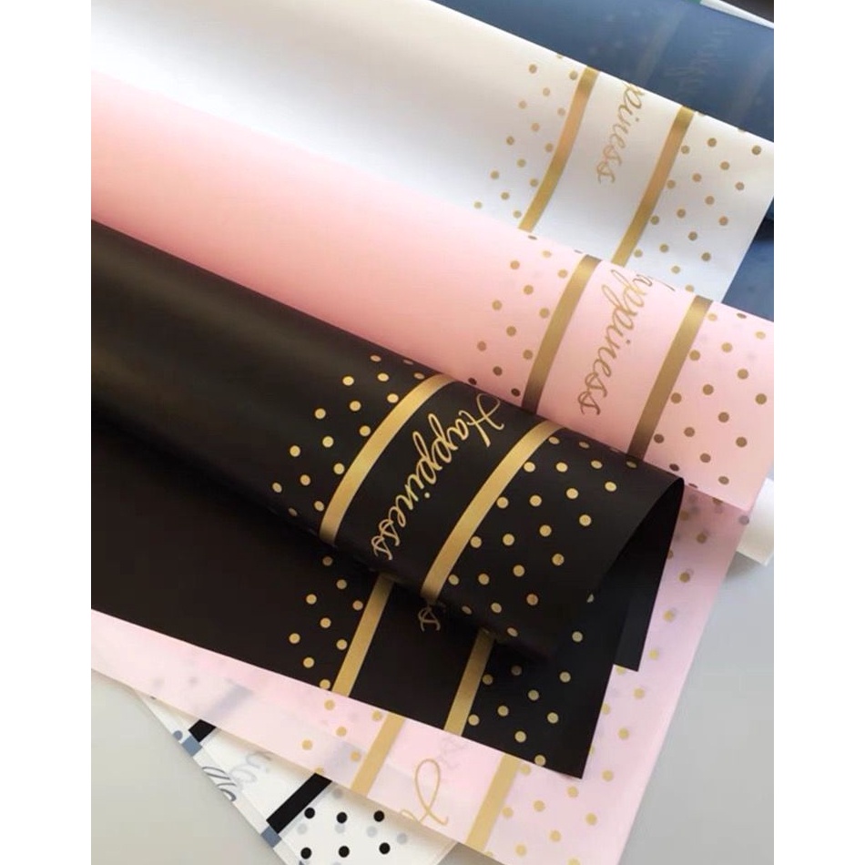 

Obral Murah 2 LEMBAR KERTAS HAPPINESS POLKADOT CELLOPHANE KERTAS BUKET WRAPPING FLORAL PAPER