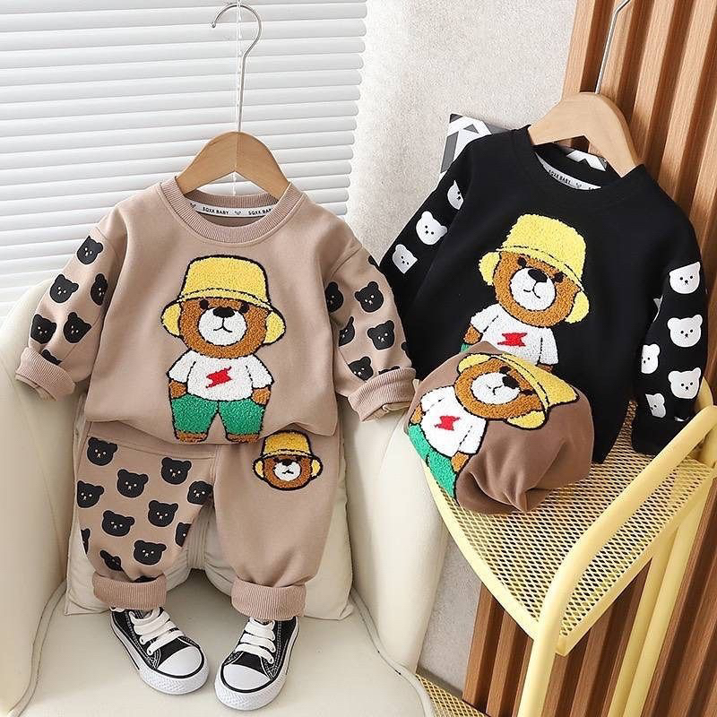 SETELAN  BAJU ANAK LAKI LAKI MODEL PANDA PRINT NYAMAN UNTUK ANAK 1 - 5 TAHUN