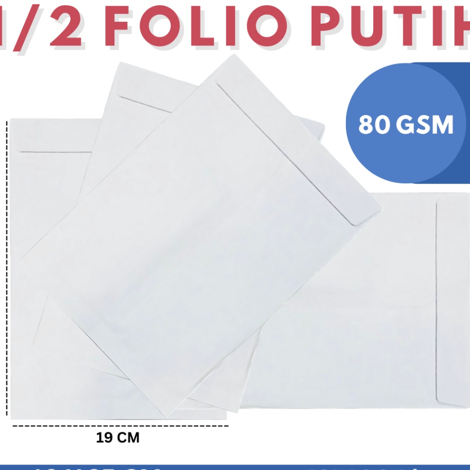 

KF7 Amplop Putih 12 Folio 19x25 cm isi 1 pcs