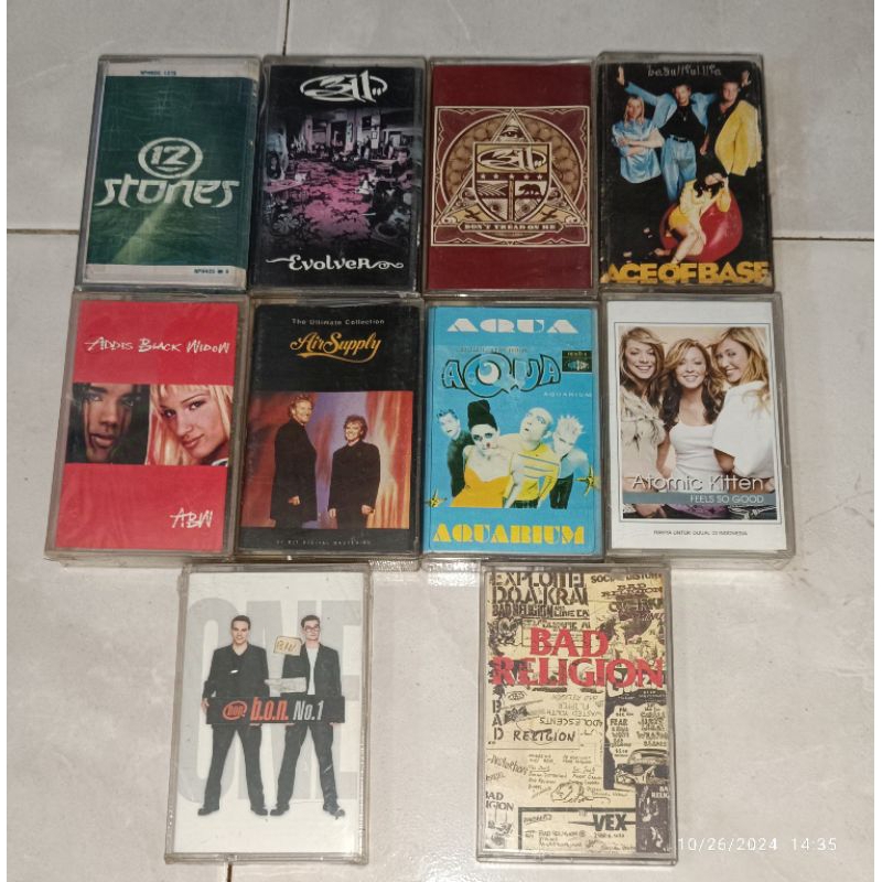 kaset pita 12 STONES / 311-Evolver / 311-Don't Tread On Me / ACE OF BASE-Beautiful Life / ADDIS BLAC