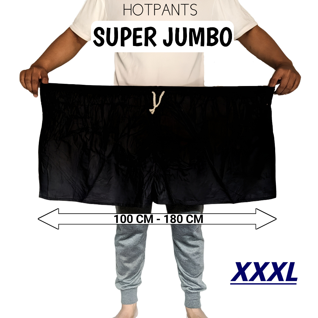 Celana Pendek Pria Wanita Santai Hotpants Super Jumbo XXXL bb 100kg Hotpants Big Size Rayon