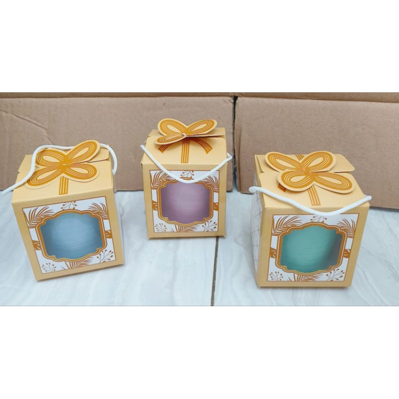 Isi 50 PCS Souvenir Pernikahan Gelas Kemasan Box