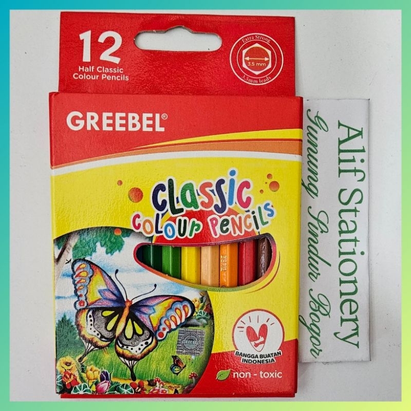 

Pensil Warna Greebel 12 Classic Colour Pencils Pendek