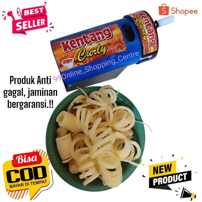 Alat Pemotong Kentang Curly - Solusi Cepat Kentang Goreng Unik Alat Kentang Curly Terbaru berkualita