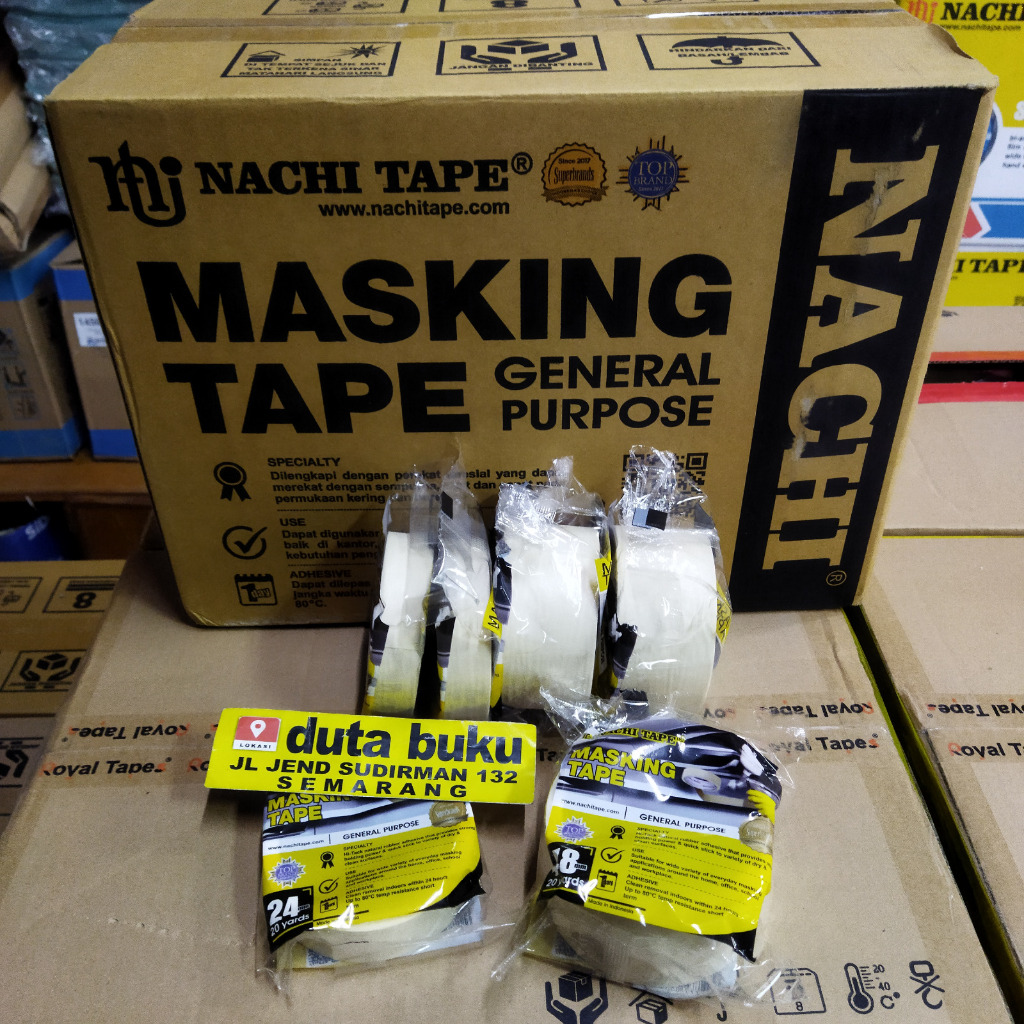 

Masking Tape Nachi 48mm 2inch 20yard Lakban Kertas
