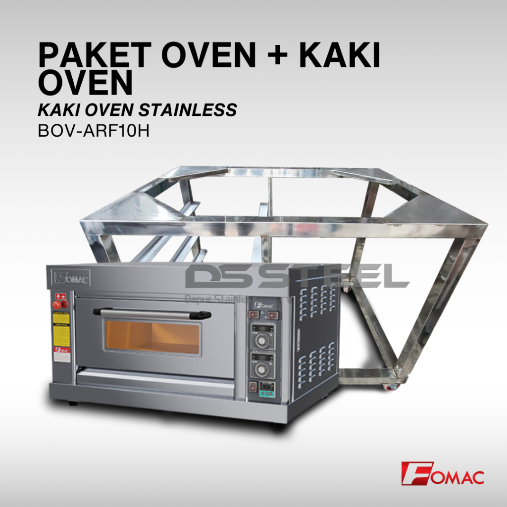 Paket Bundling Oven FOMAC BOV-ARF10H + Kaki Oven Stainless Steel / Bundling Oven FOMAC + Meja Oven