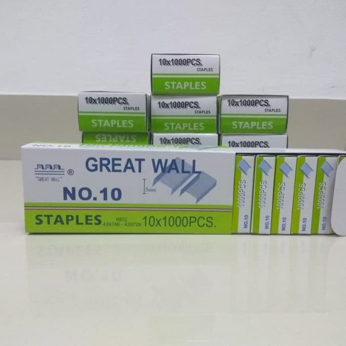 

SATU PACK ISI STAPLES GREATWALL NO.10 ISI 1O BOX KECIL