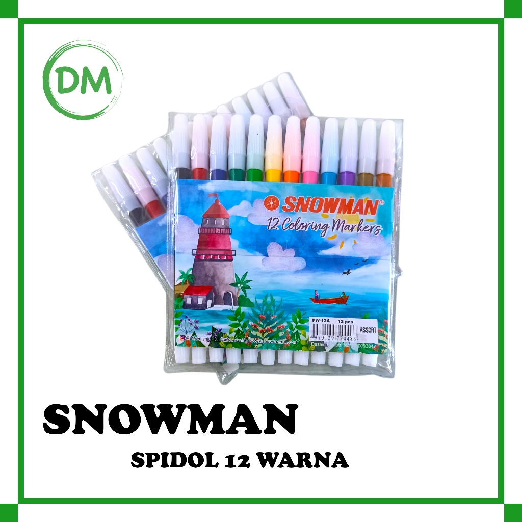 

Spidol Snowman PW 12 Warna
