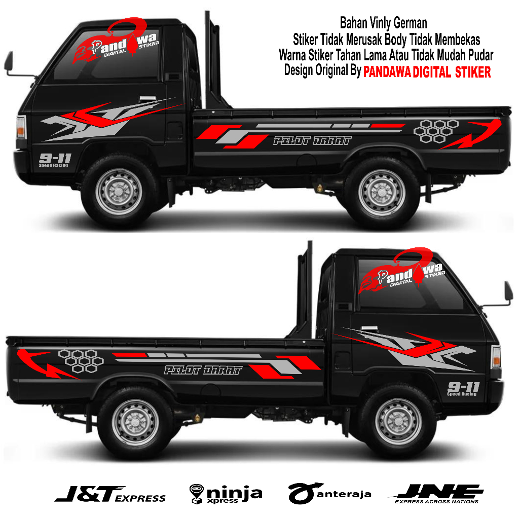 stiker cutting mobil l300 cutting stiker mobil pick up l300 terbaru keren