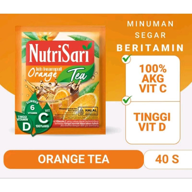 

Nutrisari Orange Tea 1 Pak isi 40 Sachet
