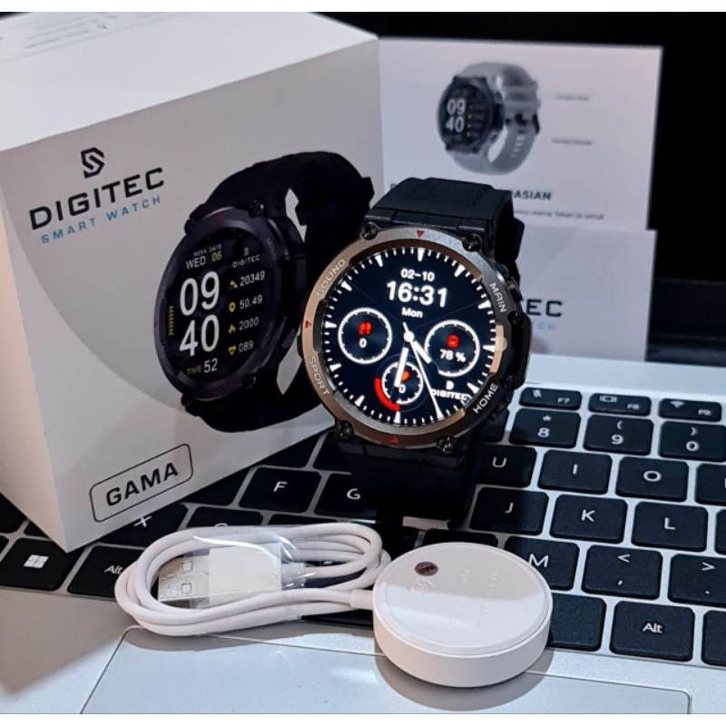 ( BISA COD ) ✅ Jam Tangan Pria/Cowok  DIGITEC Smartwatch GAMA Include box + Charger +kartu Garansi 1