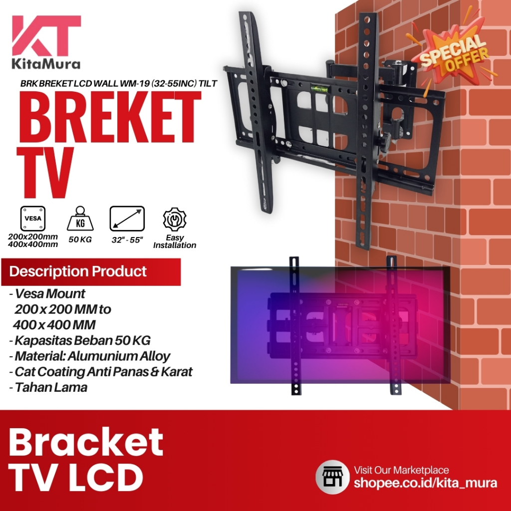 Bracket TV Dinding 32-55 Inch || Bracket TV JD-SP41