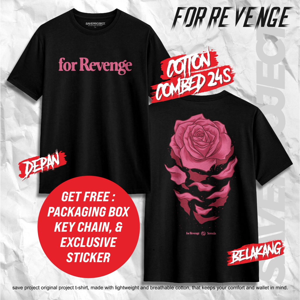 SAVE. Project | Kaos Metal Band For Revenge "SEMULA" | For Revenge Merch | Kaos Distro Unisex | Kaos