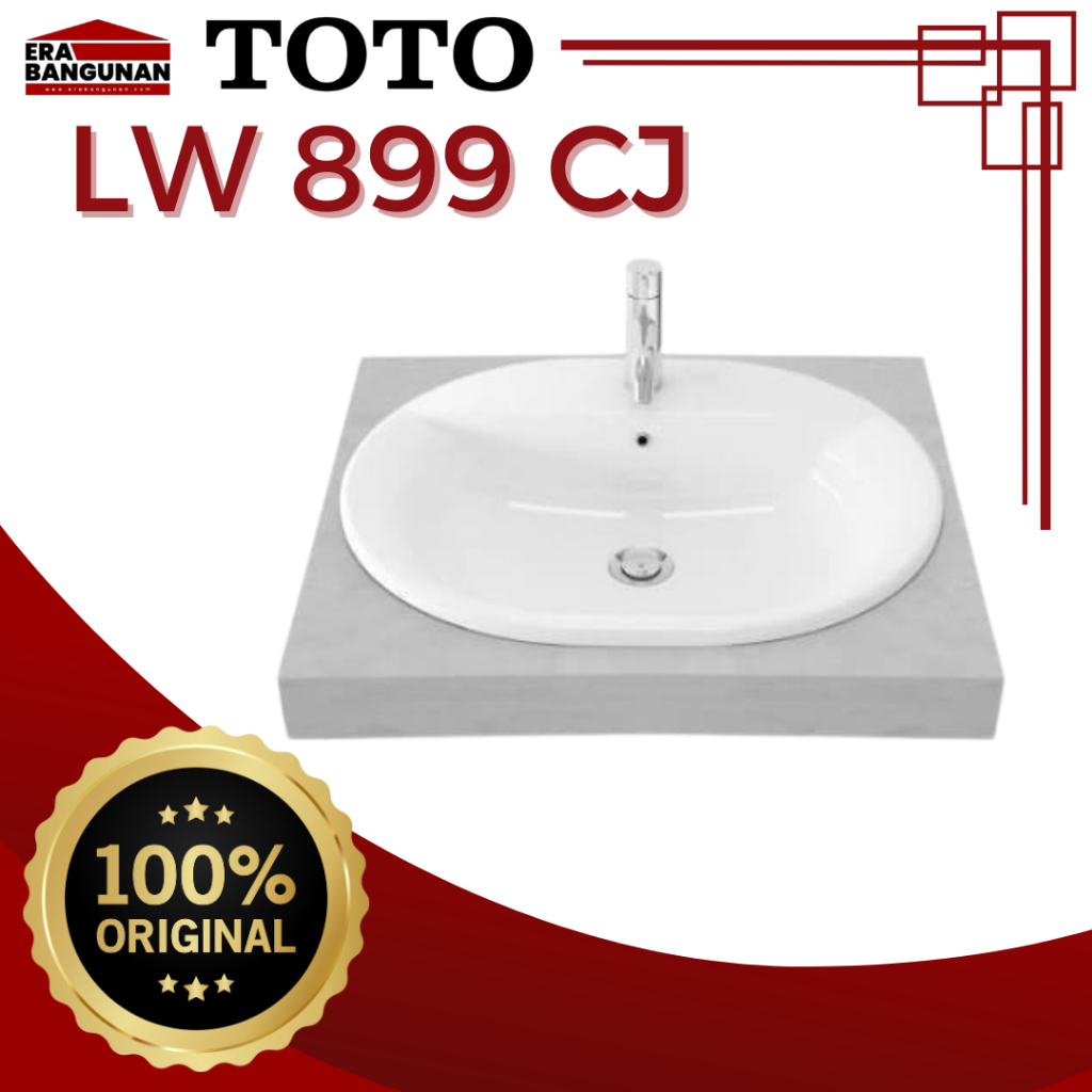 Wastafel Tanam TOTO LW 899 CJ W White Complete Set