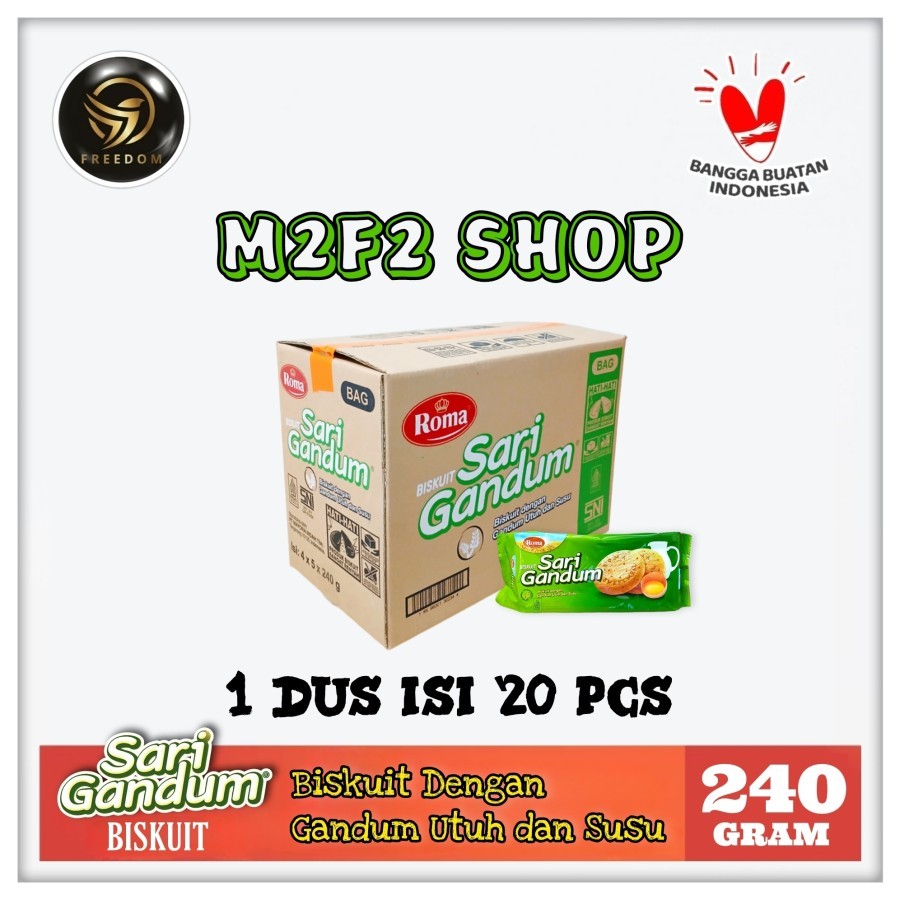 

Roma Biskuit Sari Gandum Utuh & Susu Original - 240 gr (Kemasan Karton)