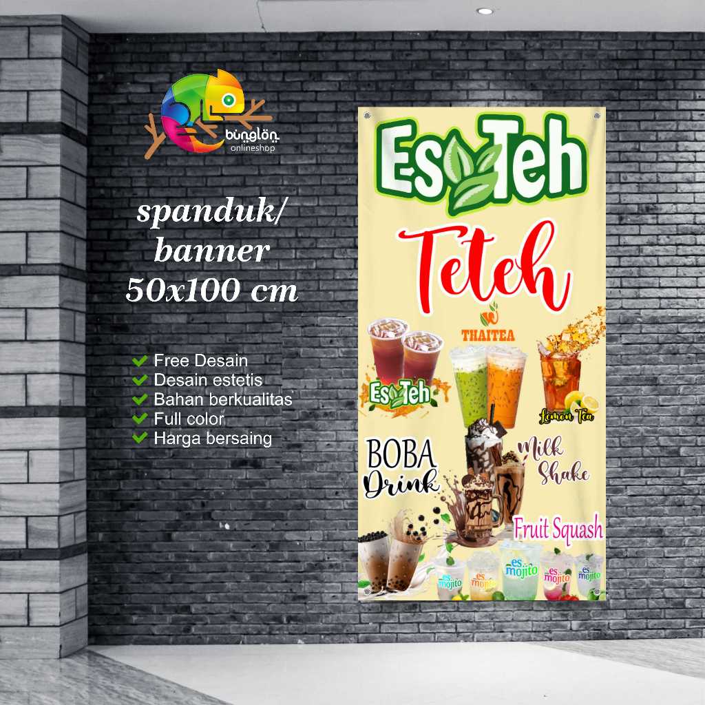 Cetak Spanduk Banner Aneka Minuman