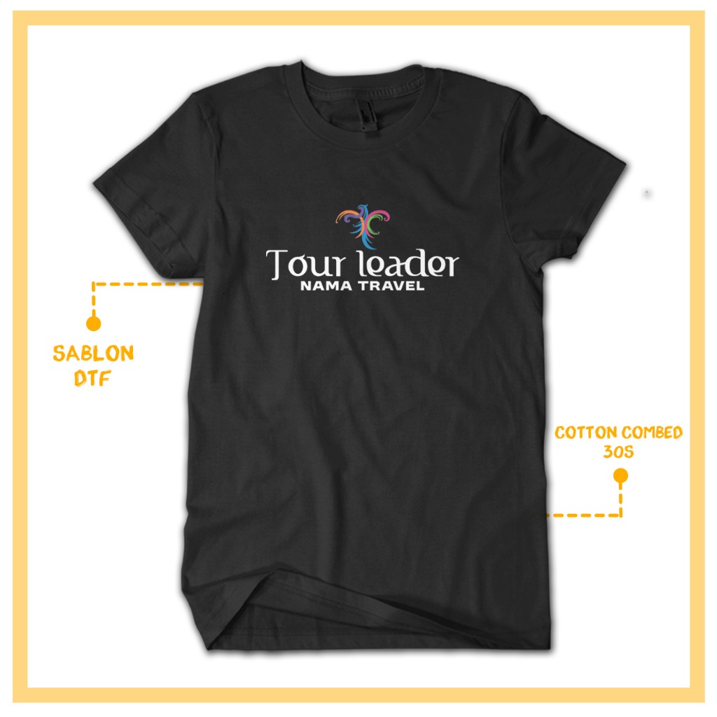 KAOS DISTRO TOUR LEADER NAMA GRATIS WISATA VIRAL TERLARIS NIDARSTORE