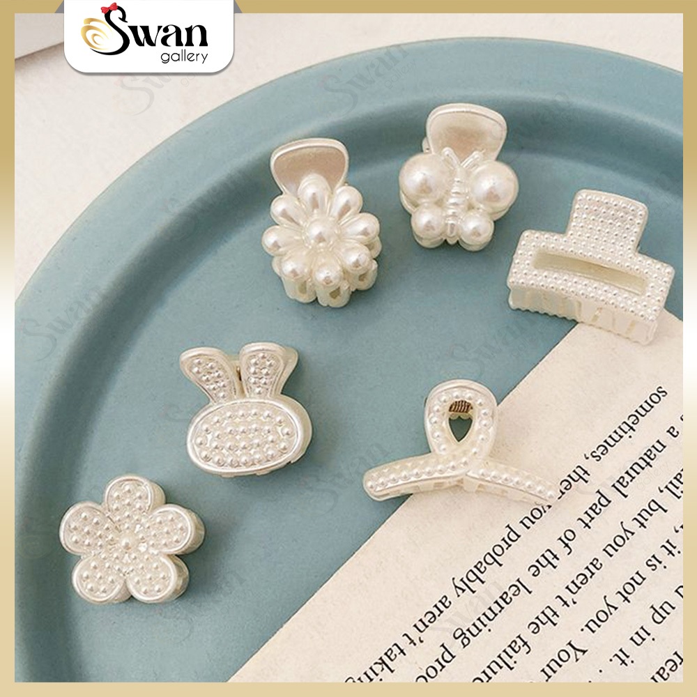 Jepit Mini Poni  1 Pcs Hairclip Mutiara Kecil 2 CM Jepit Rambut Korean Style Aksesoris Aesthetic