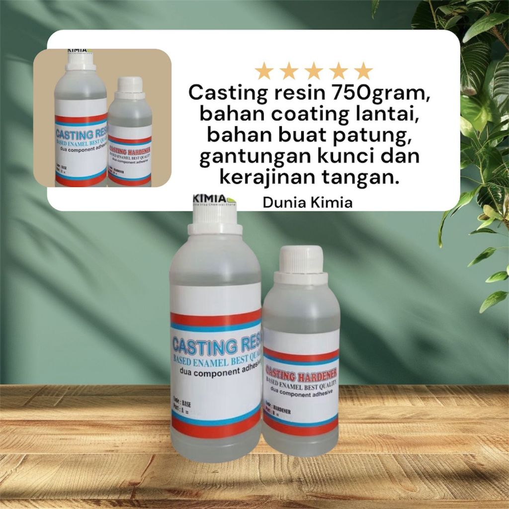 Casting Resin - Bening - Table top - Coating kayu - Meja - 750GRAM